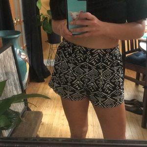High waisted Aztec shorts